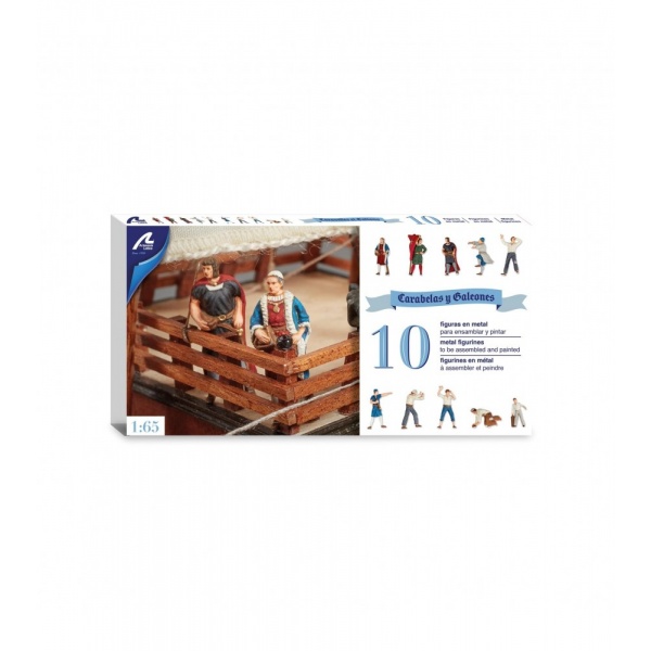 1/65 Caravels ve Galleons için Metal Figür Seti 10 Adet