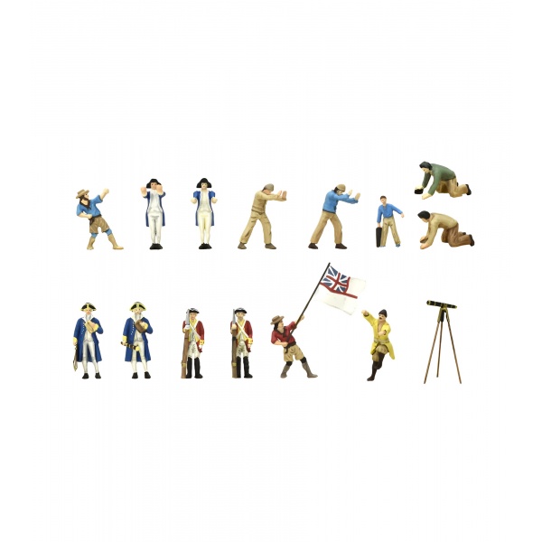 1/65 HMS Endeavour için Metal Figür Seti 14 Adet