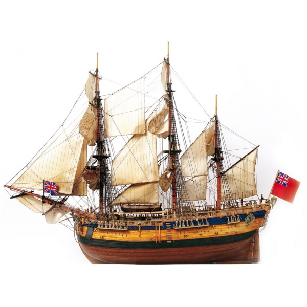 1/54 Endeavour Ahşap Gemi Maket Kiti