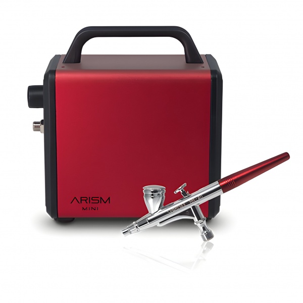 HB-040 & Arism Mini Airbrush Seti, Kırmızı