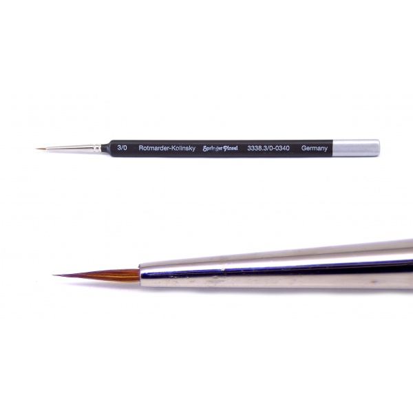 Üçgensi Künstler-AquareIIpinsel Kolinsky Samur Kürkü-Japon Vizonu Kılı Fırça No:3/0