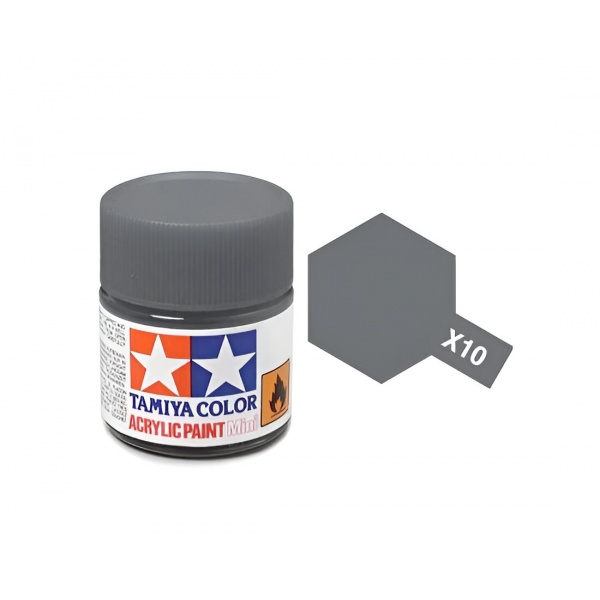 X-10 Gun Metal Parlak Akrilik Boya (10 ml.)