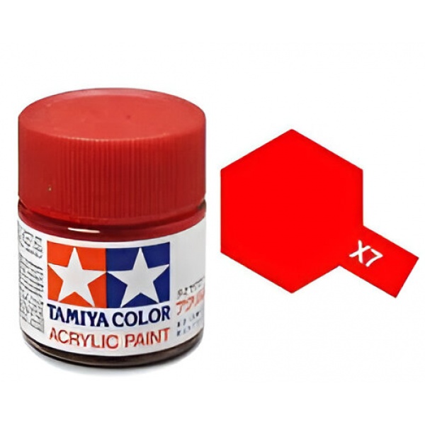 X-7 Red Parlak Akrilik Boya (10 ml.)