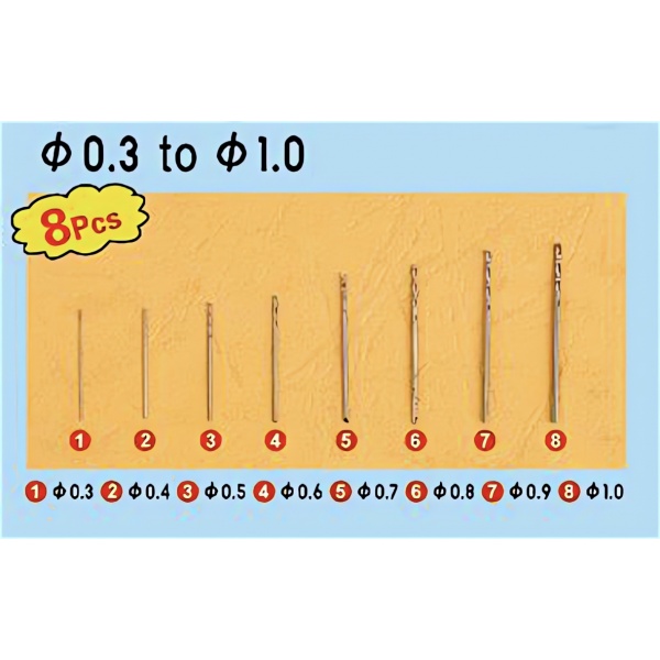 Matkap Ucu Seti No.1 (0,3/1,0) 8 Ad.