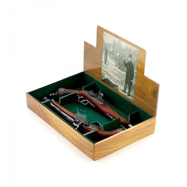 2li Düello Seti, Dekoratif Replika  İtalya 1825 (39,5 cm)