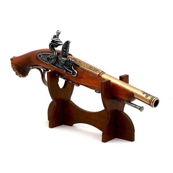FLINTLOCK Korsan, Dekoratif Replika Model, 18.Yüzyıl (36 cm)