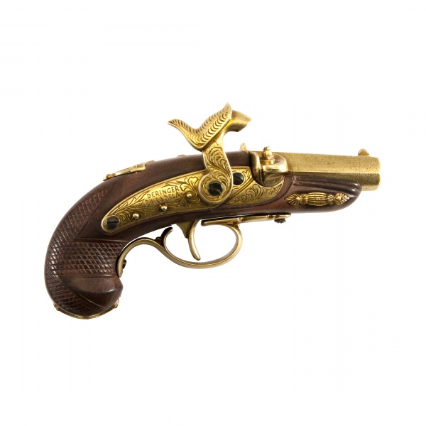 Percussion Philadelphia Deringer Pistol Dekoratif Replika Model, USA 1862 (20 cm)