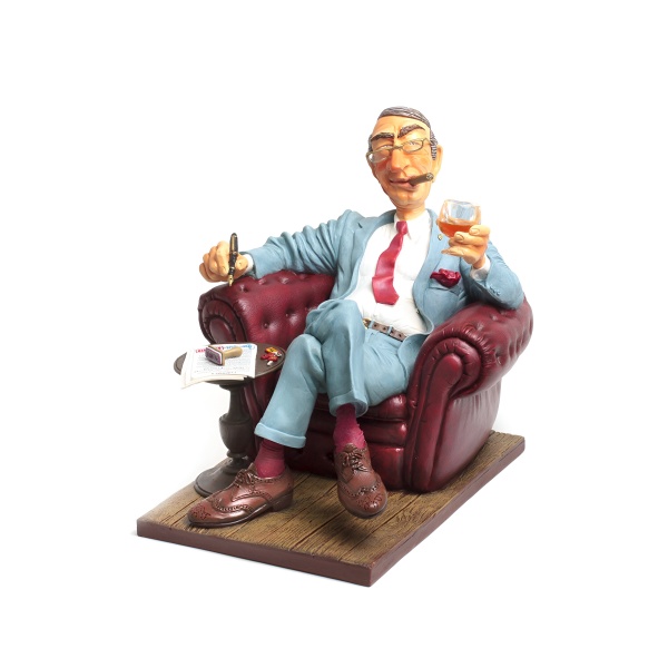 The Big Boss, Renkli El Boyaması, Dekortif Figür 30 x 25 x 26 cm