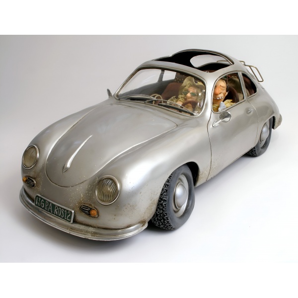 The Business Trip, Renkli El Boyaması, Dekortif Figür 34 x 15 x 12 cm