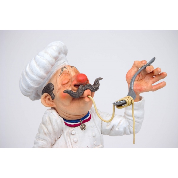 The Cook , Renkli El Boyaması, Dekoratif Figür 21 cm