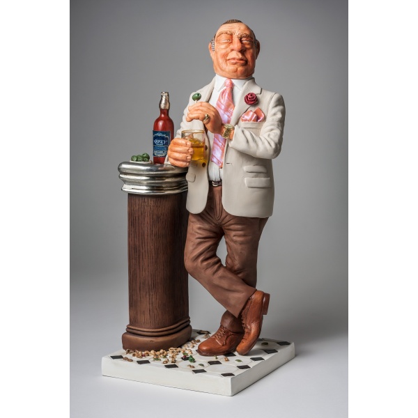 The Godfather, Renkli El Boyaması, Dekoratif Figür 18x17x40 cm