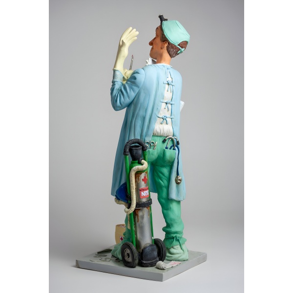 The Surgeon, Renkli El Boyaması, Dekoratif Figür 16,7x16,7x43,5 cm Büyük Boy