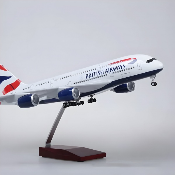 1/160 Airbus A380 British Airways, Hazır Yolcu Uçağı Maketi (45,5 cm)