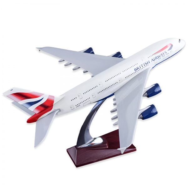 1/200 Airbus A380 British Airways, Hazır Yolcu Uçağı Maketi (36 cm)