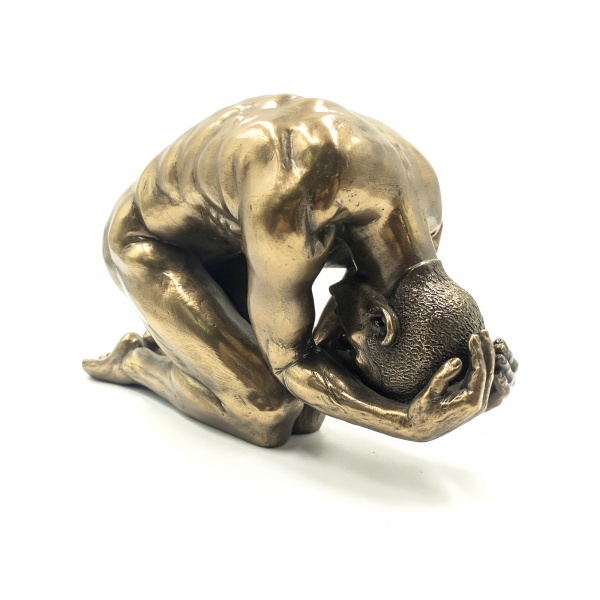 Erkek Body Figürü, Bronz El Boyaması, Dekoratif Heykel 24.5x11x14.5 cm