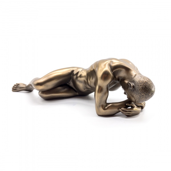 Erkek Body Figürü, Bronz El Boyaması, Dekoratif Heykel 21x8.5x6 cm