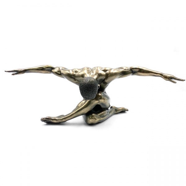 Erkek Body Figürü, Bronz El Boyaması, Dekoratif Heykel 27x11,5x11 cm