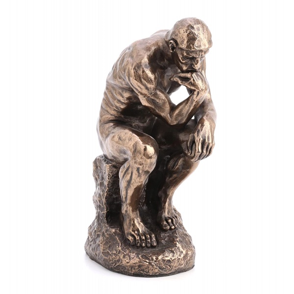 Düşünen Adam Figürü, El Boyaması 9,5x7,5x15 cm