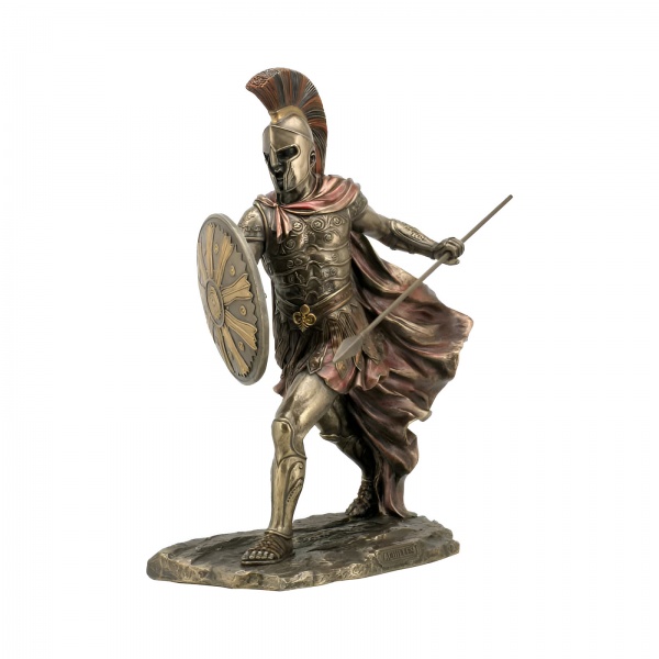Achilles Figürü, Bronz El Boyaması, Dekoratif Heykel 20 x 11 x 29 cm