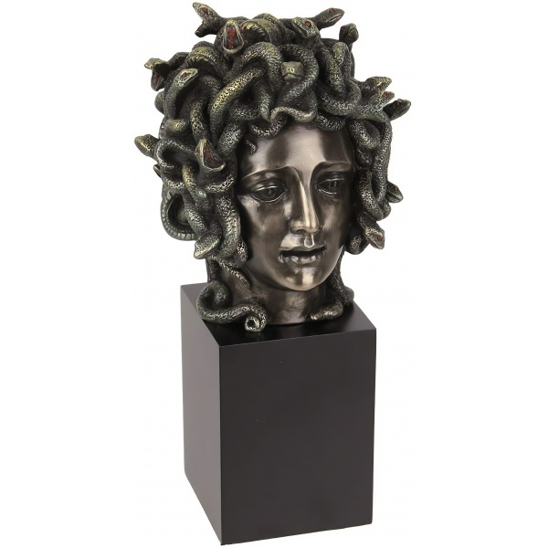 Kaideli Medusa, El Boyaması, Dekoratif Heykel 10,5x9,8x21 cm