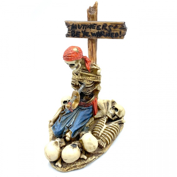 Esir Düşmüş İskelet Figürü, El Boyaması 11x8x13,5 cm