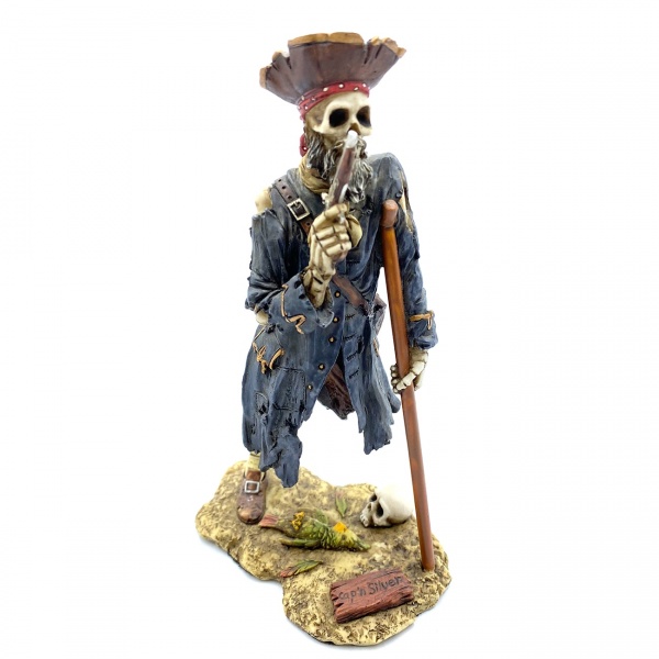 Kaptan iskelet Figürü, El Boyaması 20 cm