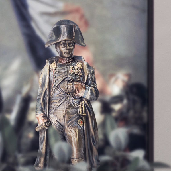 Napolyon Figürü, Bronz ve Renkli El Boyaması, Dekoratif Heykel 10x8x27,5 cm