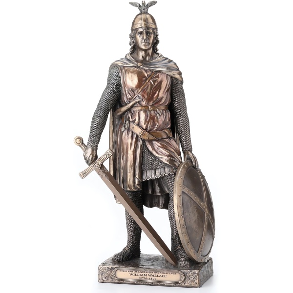 Sir William Wallace, Bronz El Boyaması, Dekoratif Heykel 13,5x11,5x29 cm