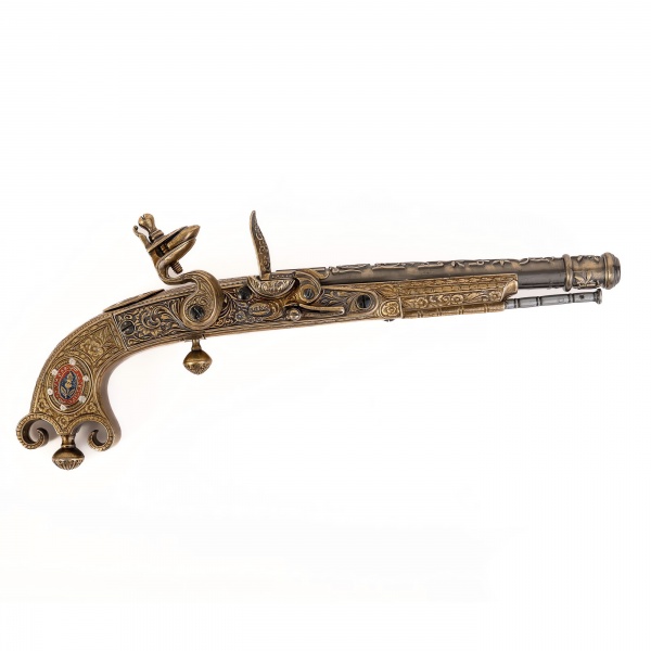 Flintlock Pistol, Dekoratif Replika Model, İskoçya 1760 (31 cm)