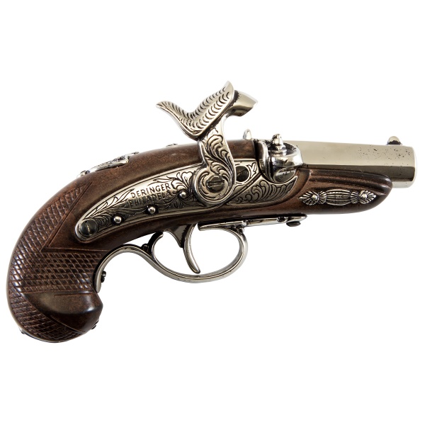 PERCUSSION PHILADELPHIA DERINGER PISTOL, Dekoratif Replika Model, USA 1862 (20 cm)