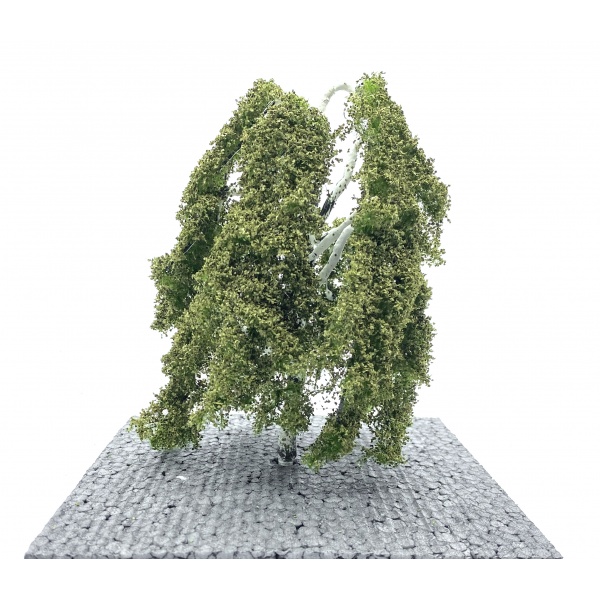 Yaz Yeşili Ağlayan Huş Ağacı Maketi (18 cm)