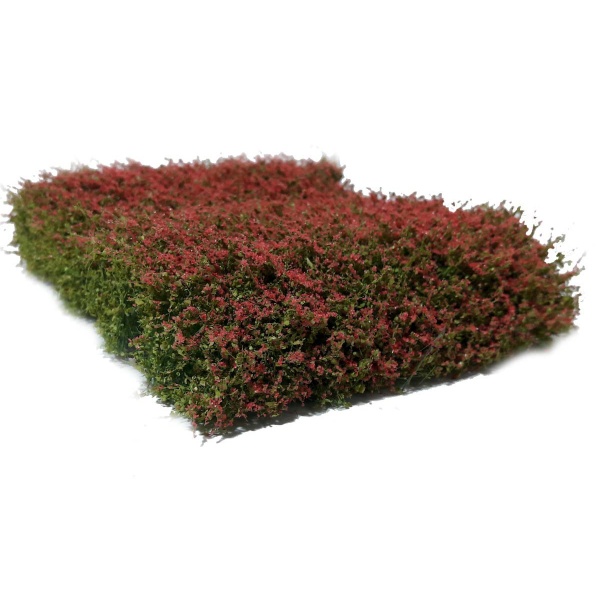 Kırmızı Çiçekli Çalılık Yüzey (17 x 14 cm)