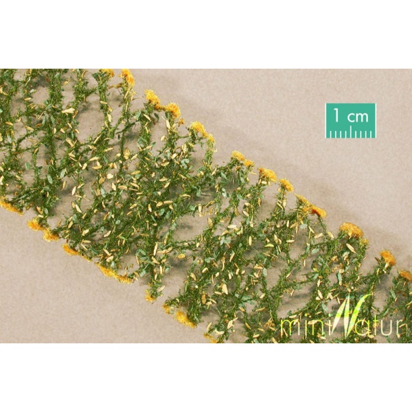 Sonbahar Öncesi Yeşil Gövdeli Sarı Çiçekler (15 x 4 cm)