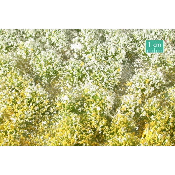 6,5mm Sarı Beyaz Çiçekli Çim Öbeği (30 x 4 cm)