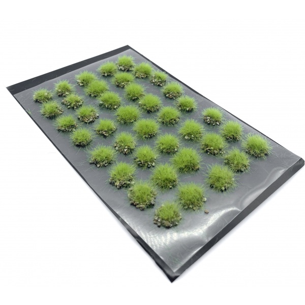 İlkbahar Yeşili Koyu Taşlı Çim Öbekleri, 1/32 ve 1/45 arası ölçekler için (35-40 adet)