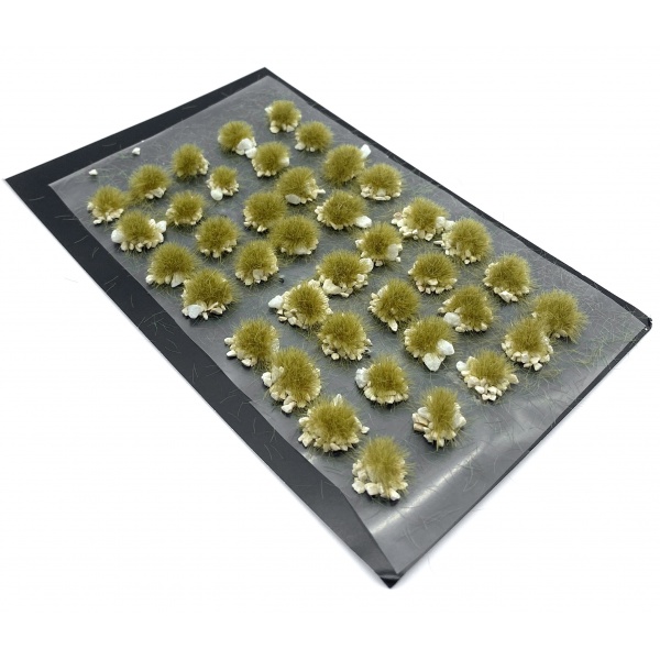 Sonbahar Sonu Taşlı Çim Öbekleri, 1/32 ve 1/45 arası ölçekler için (35-40 adet)