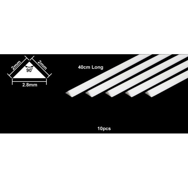 2mm Plastik Üçgen Çıta  (10 Adet)