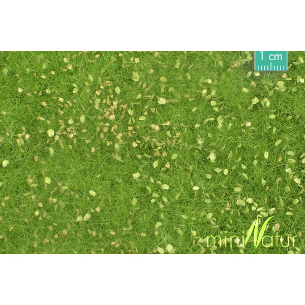 İlkbahar Yeşili Yaprakları Düşmüş Çim Yüzey, 1/32 ve 1/45 arası ölçekler için (31,5 x 25 cm)