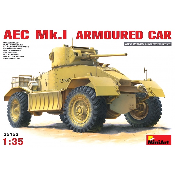 1/35 AEC Mk I Zırhlı Araç Plastik Askeri Araç Maket Kiti