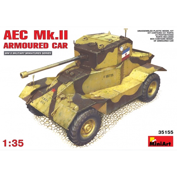 1/35 AEC Mk II Zırhlı Araç Plastik Askeri Araç Maket Kiti