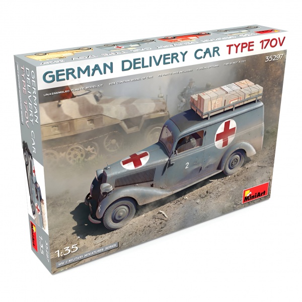 1/35 Alman Teslimat Arabası Type 170V Plastik Askeri Araç Maket Kiti