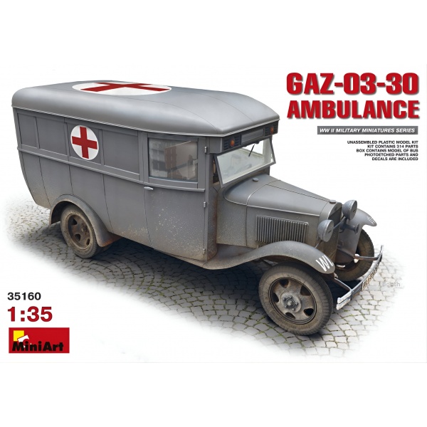 1/35 GAZ-03-30 Ambulans Plastik Maket Kiti