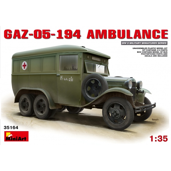 1/35 GAZ-05-194 Ambulans Plastik Maket Kiti