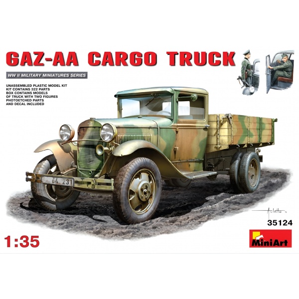 1/35 GAZ-AA Kasalı Kamyon Plastik Askeri Araç Maket Kiti