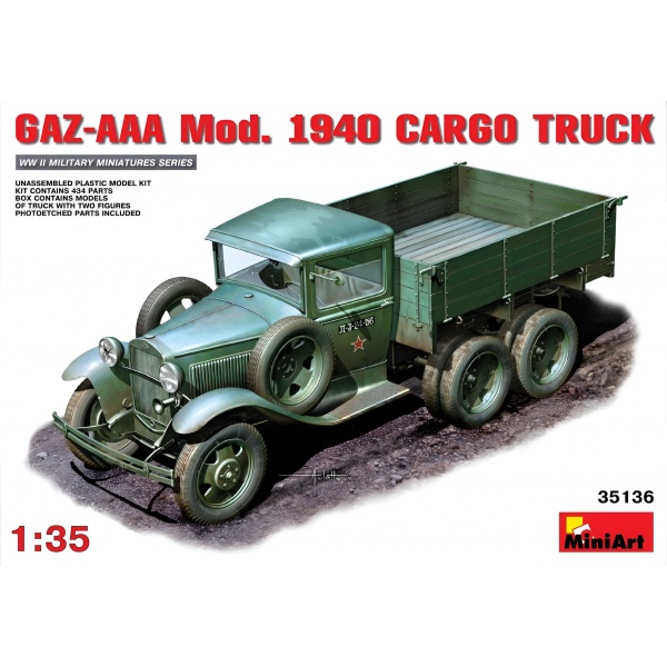 1/35 GAZ-AAА. Mod. 1940. Kasalı Kamyon Plastik Askeri Araç Maket Kiti