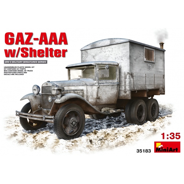 1/35 GAZ-AAA. Sığınak ile Plastik Askeri Araç Maket Kiti