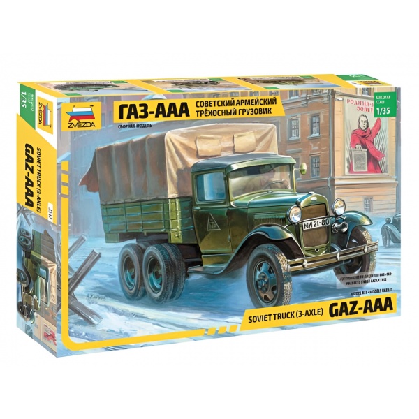 1/35 GAZ-AAA Soviet Truck (3-axle) Plastik Askeri Araç Maket Kiti
