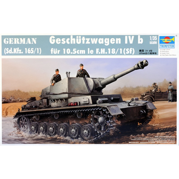 1/35 German Geschützwagen Lvb Fur 10.5cm Le Fh 18/1 (Sf) Plastik Tank Maket Kiti