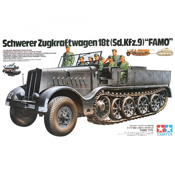 1/35 German Half Track Famo Plastik Askeri Araç Maket Kiti