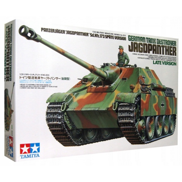 1/35 German Jagdpanther Late Version Plastik Tank Maket Kiti